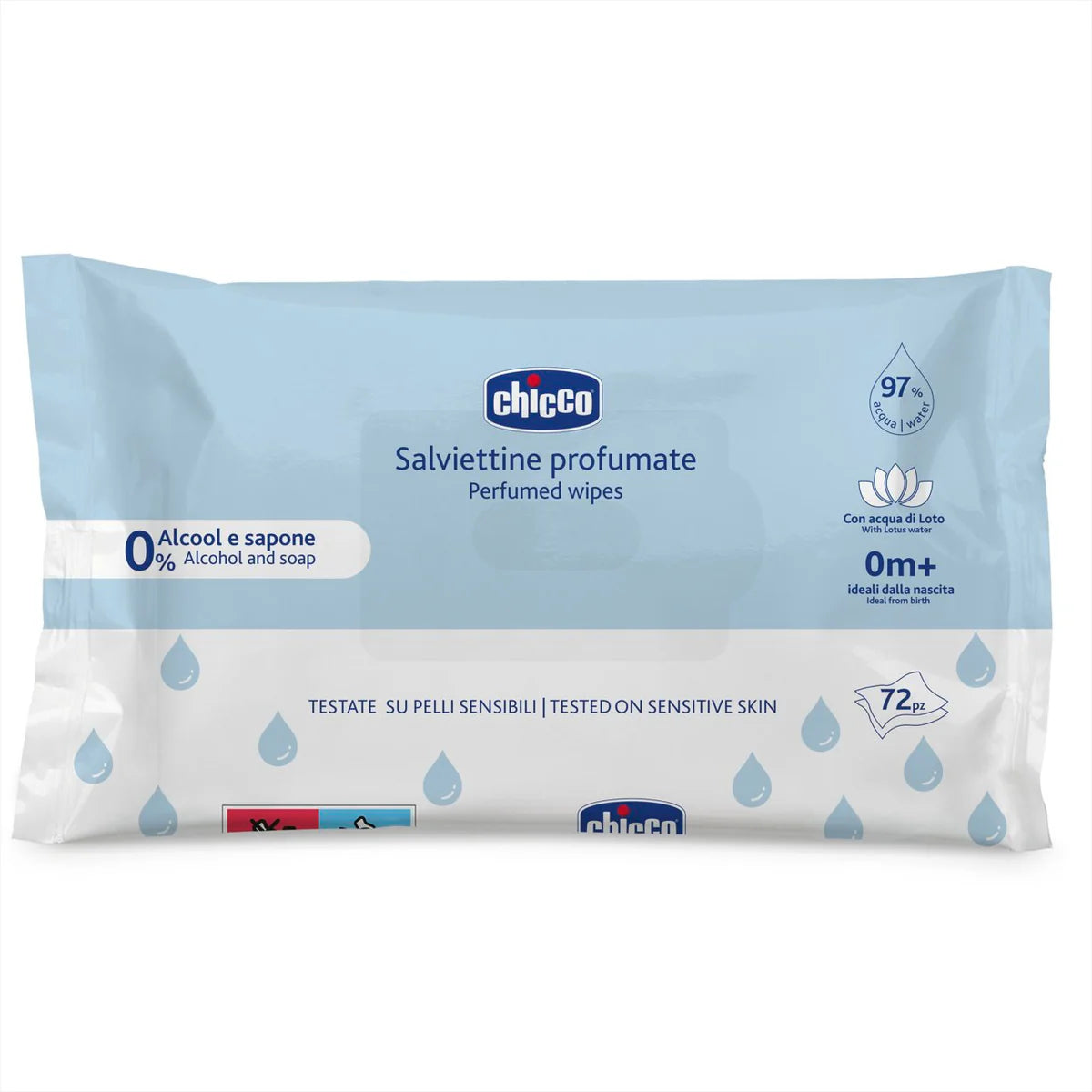 Chicco Scented Wipes 0M+ - 72 units.