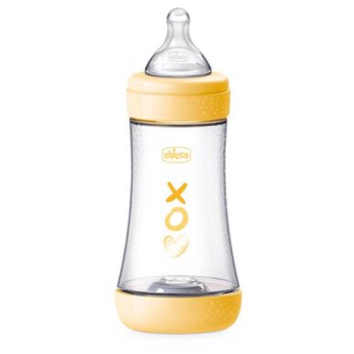 Biberão Perfect5 PP Amarelo fluxo médio 240ml