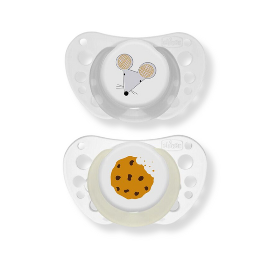 Chicco Physio Air Pacifier Gray Lumi 16-36M