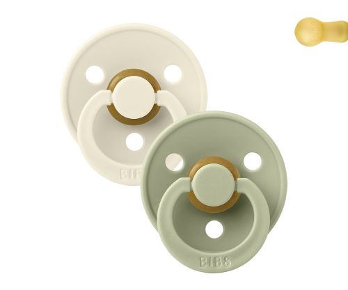 2 Chupetas BIBS Colours Fisiológica Ivory/Sage 0-6M