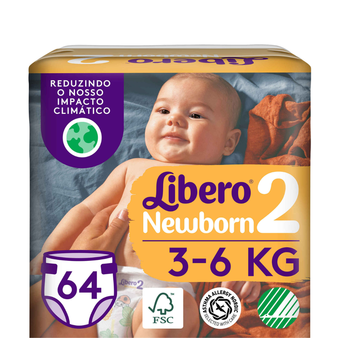 Libero Newborn Size 2 (3-6kg) Diapers 34 units
