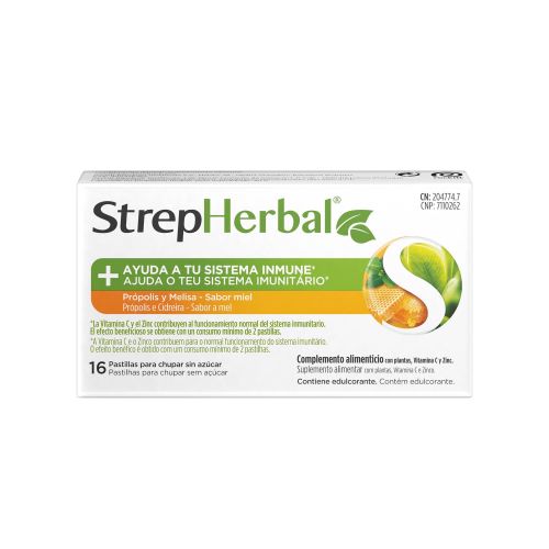StrepHerbal Propolis and Lemon Balm, 16 Sugar-Free Lozenges