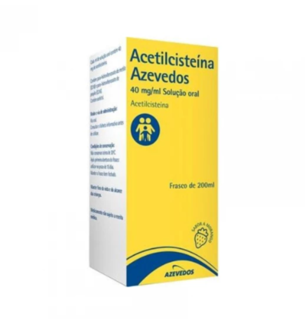 Acetylcysteine Azevedos Oral Solution 40mg/ml 200ml