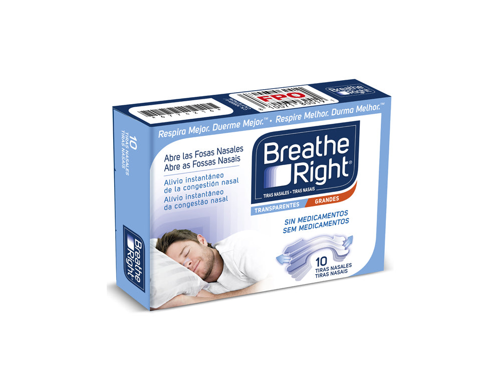 Breathe Right Large Nasal Strips 10 units