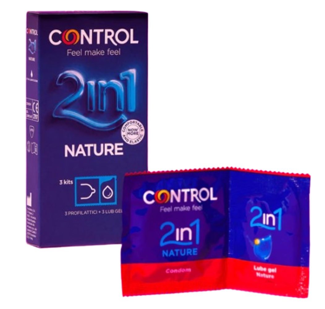 CONTROL Preservativos 2IN1 NATURE + LUB. NAT.