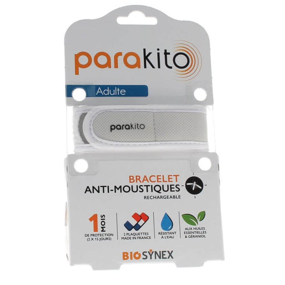Parakito Pulseira Proteção Mosquitos- Adulto cor branca