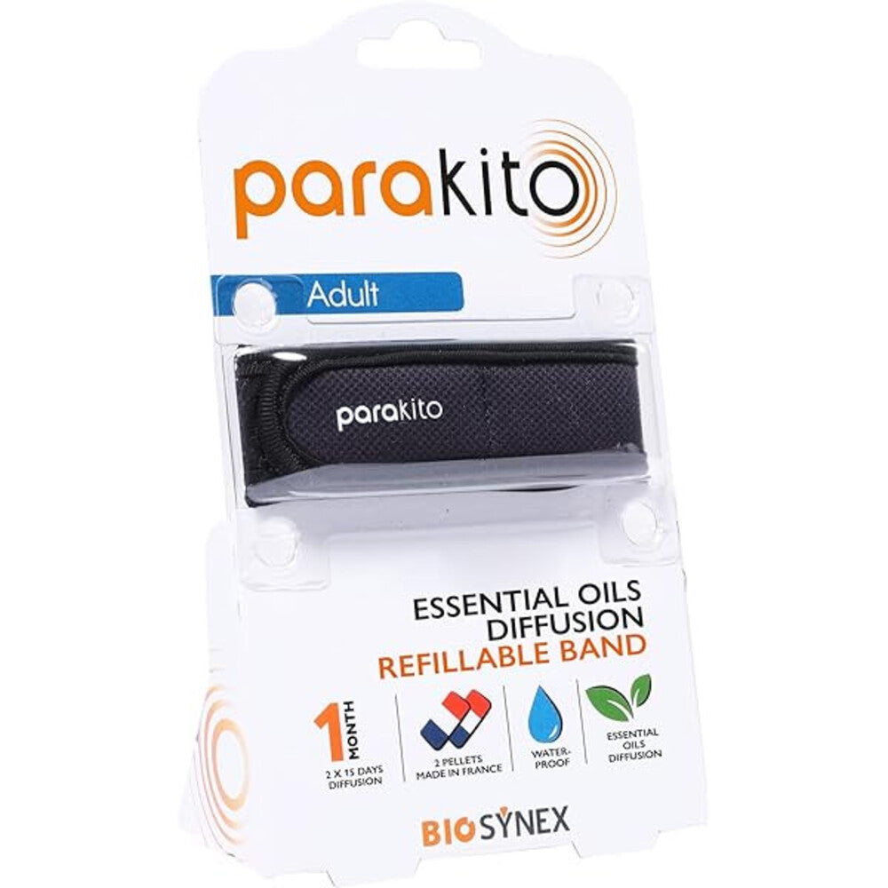 Parakito Pulseira Proteção Mosquitos- Adulto cor preta