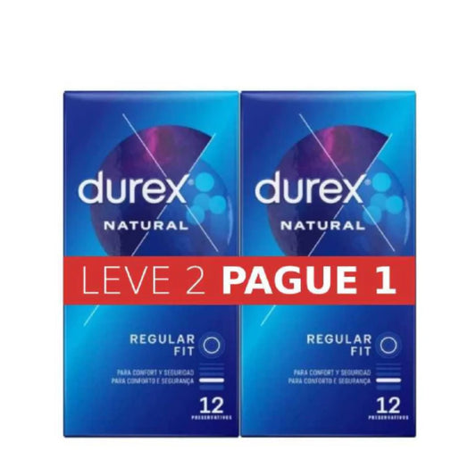 Durex Natural Regular Fit Duo - 2 x 12 Preservativos Promo