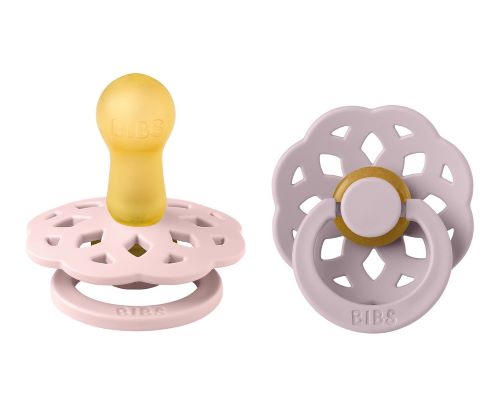 2 Chupetas BIBS Boheme Blossom/Dusky Lilac 0-6M