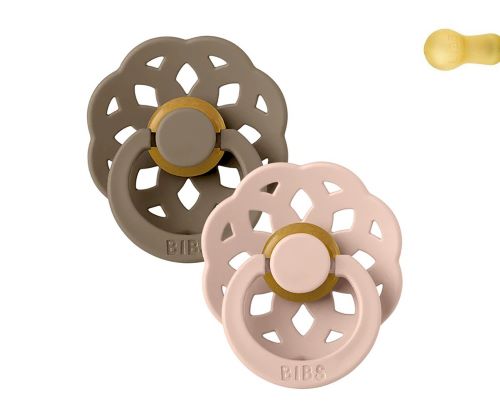 2 Chupetas BIBS Dark Oak/Blush 6-12M