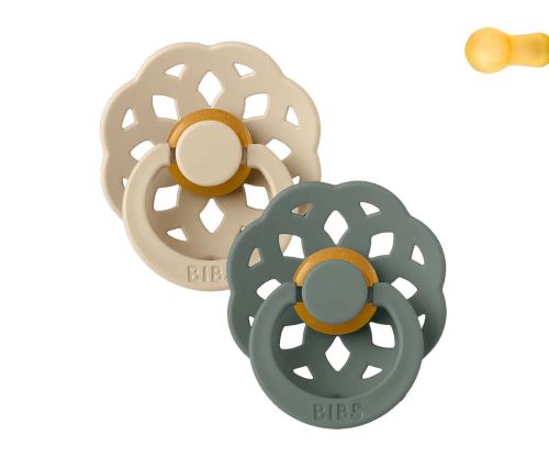 2 Chupetas BIBS Boheme Vanilla/Pine 0-6M