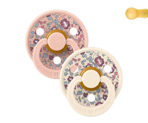 2 Chupetas BIBS Colour Round Liberty Eloise Blush Mix 0-6M