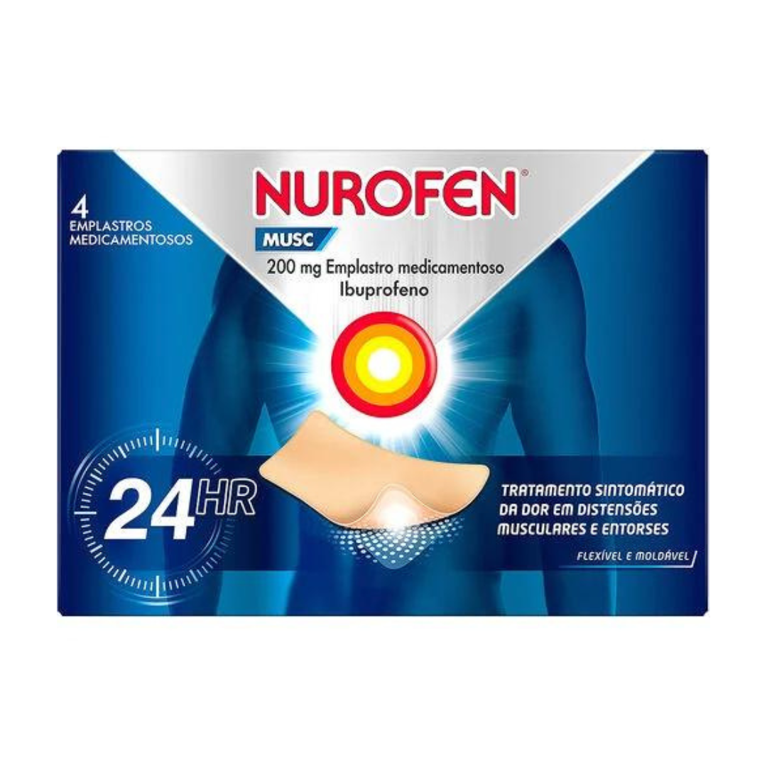 Nurofen Musc Emplastro Medicamentoso 200mg 4un