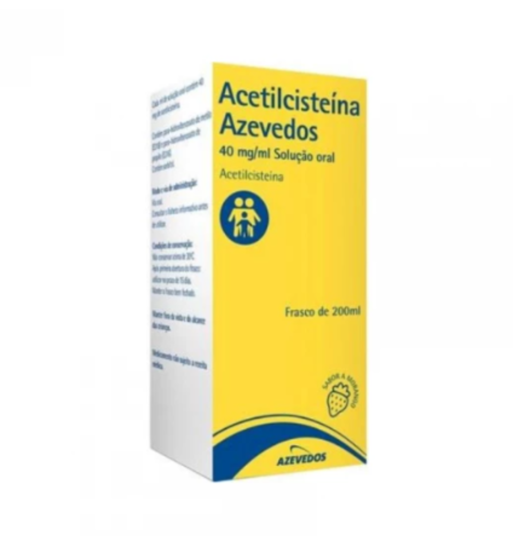 Acetilcisteína Azevedos Solução Oral 40mg/ml 200ml