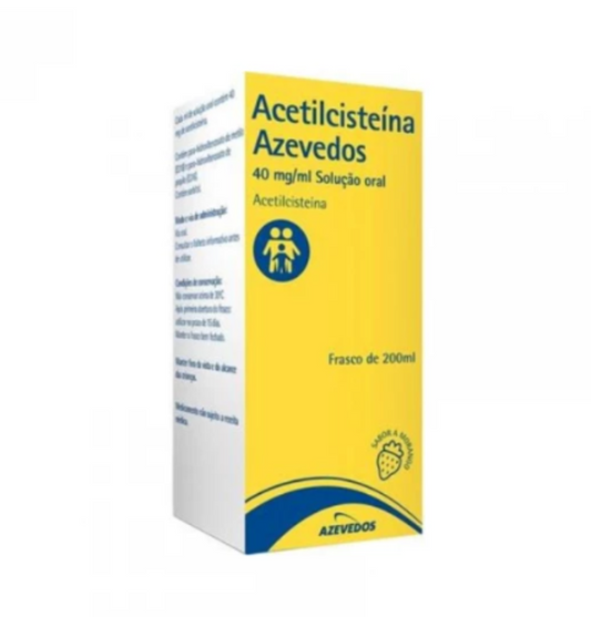 Acetilcisteína Azevedos Solução Oral 40mg/ml 200ml