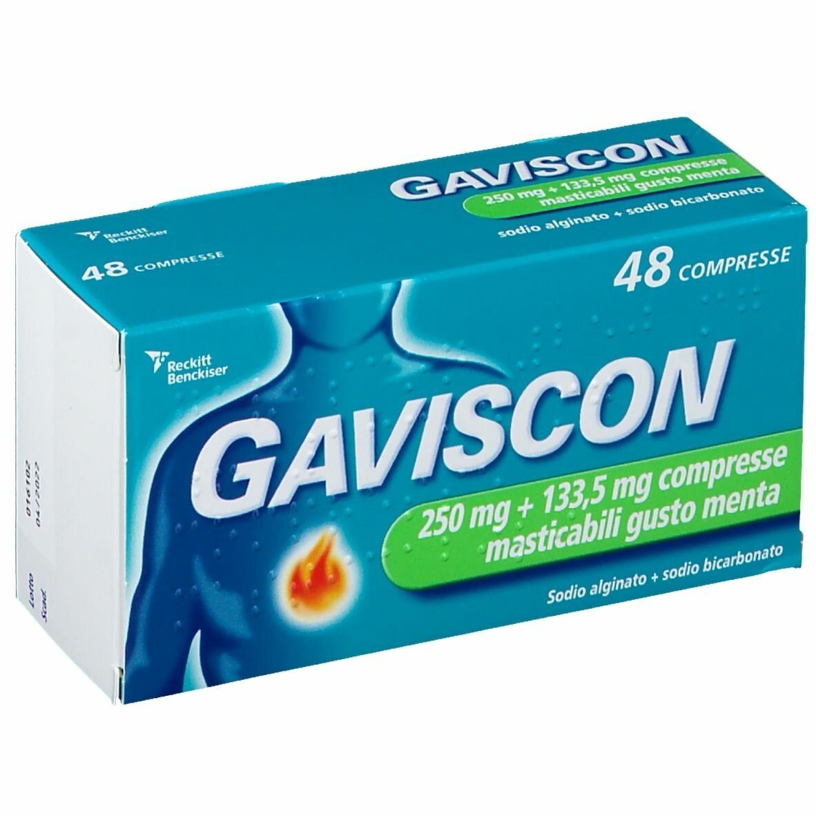 Gaviscon Comp Mastigaveis Menta 48un