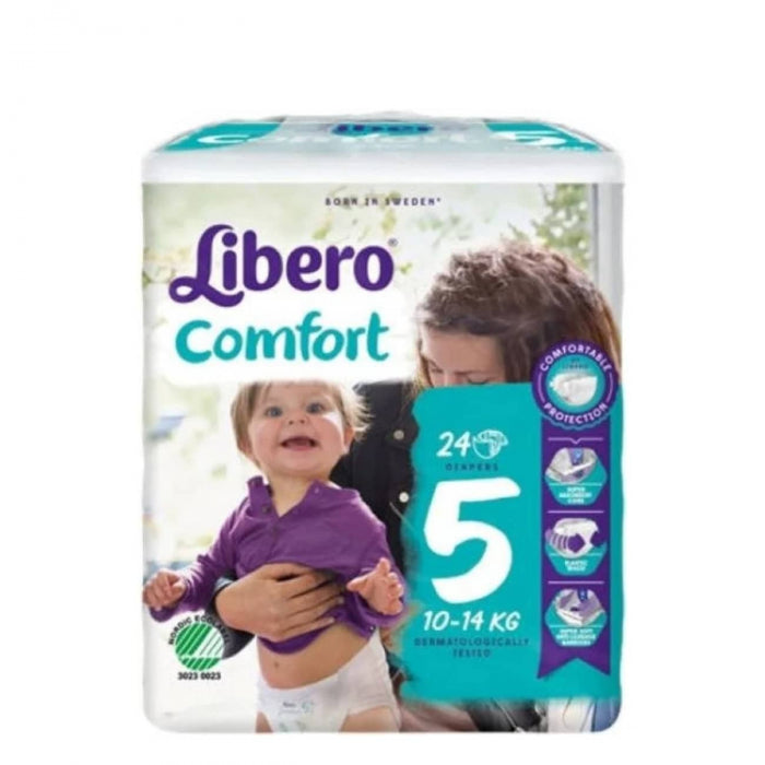 Libero Comfort Tam 5 (10-14Kg) Fraldas 24un