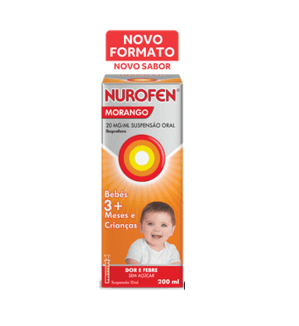 Nurofen Morango 20mg/ml 200ml Susp Or