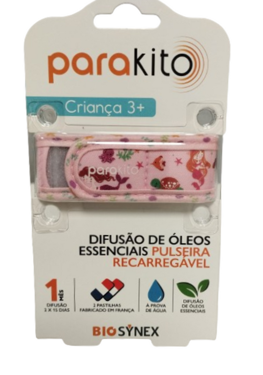 Parakito Pulseira Proteção Mosquitos- Junior sereias