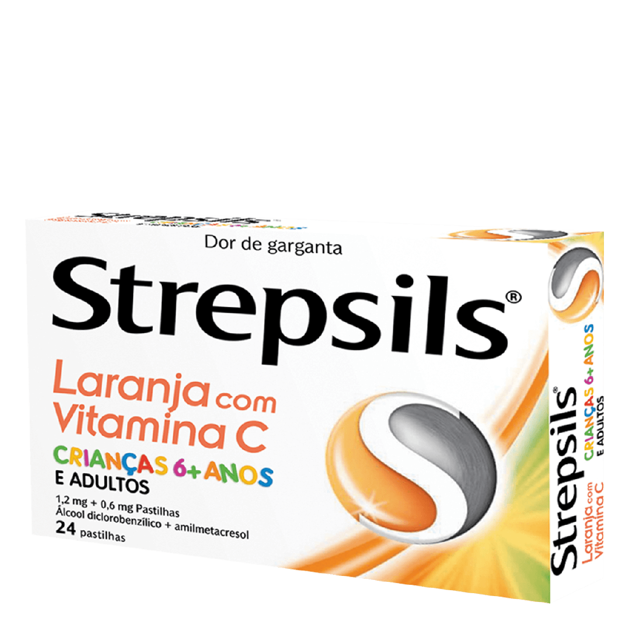 Strepsils Laranja VitC Pastilhas 24un