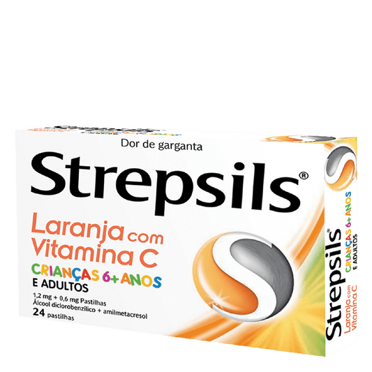 Strepsils Laranja VitC Pastilhas 24un